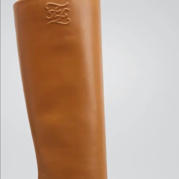 Fendi 95mm calf leather knee boots
3.8" covered heel
New, never worn, camel, - Picture 2 of 4
